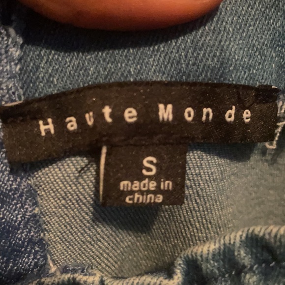 Diamond studded denim tank dress . - Picture 2 of 4